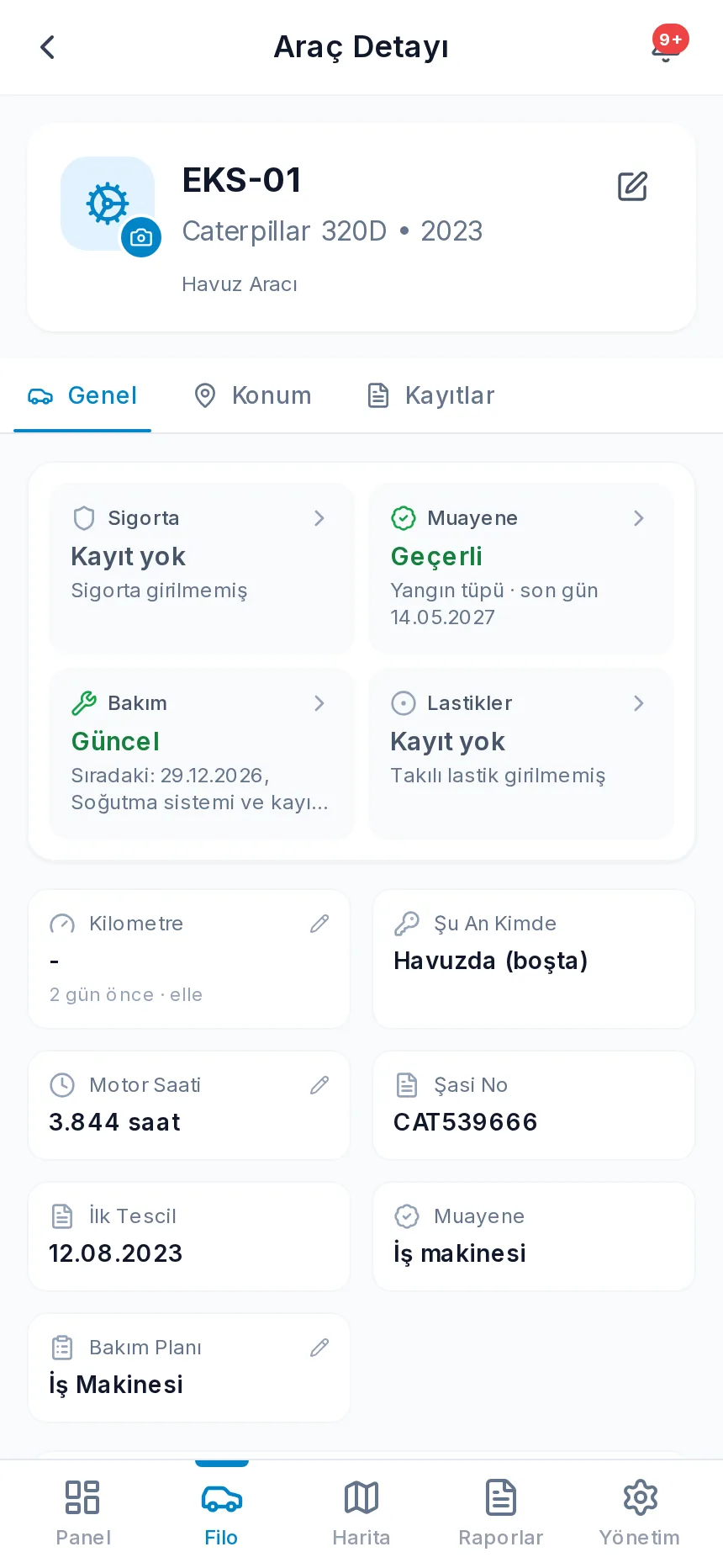 İş makinesi kartı